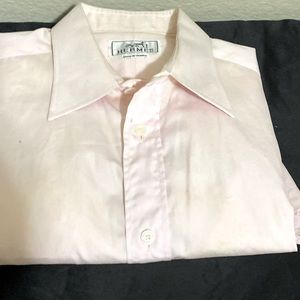 Pink Hermes dress shirt worn once just picked up from dry cleaners